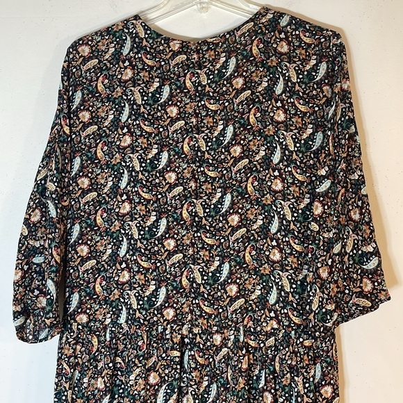 NWT. Zara Medium Paisley Print Maxi Dress Multicolor. - Picture 13 of 14